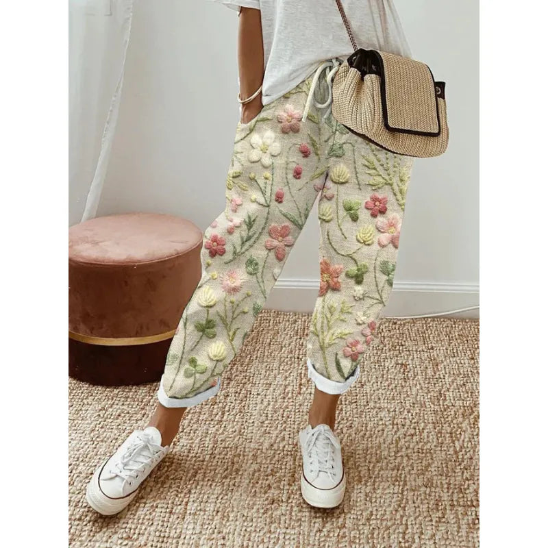 Lauren - Color Block Elastic Waist Pants