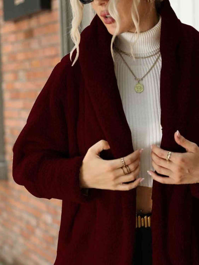 Warm teddy bear-effect coat for everyday outings