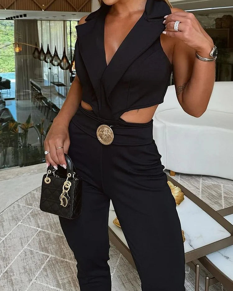 Emma - Jumpsuit with neck flap