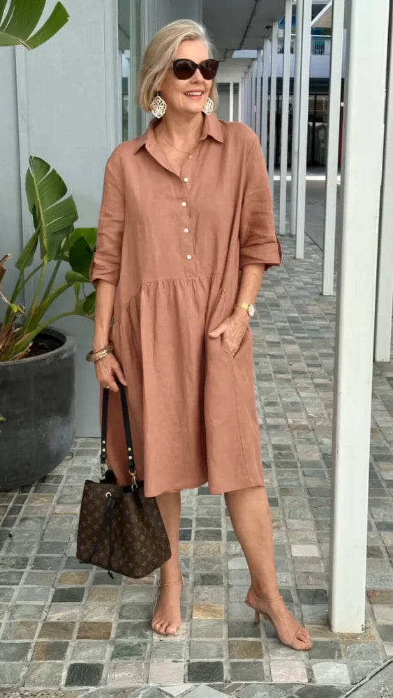 Leyre - New Casual Linen and Cotton Dress for Women