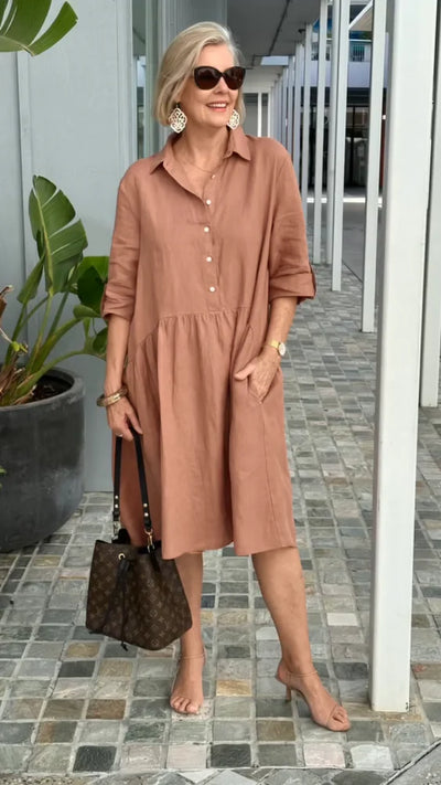 Leyre - New Casual Linen and Cotton Dress for Women