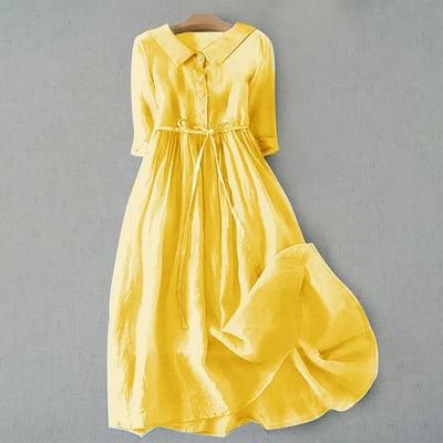 Delia - Elegant solid color dress
