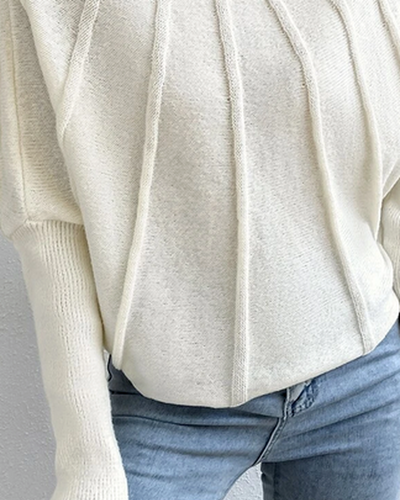 Lilac - Casual semi-high neck sweater