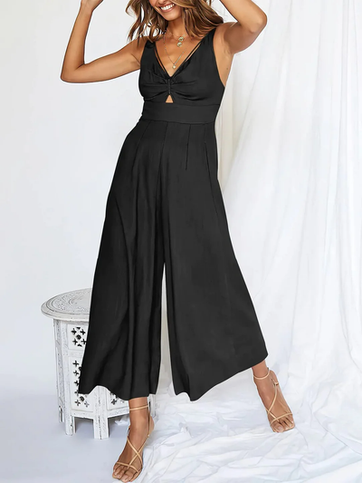 Janna - High Waisted V-Neck Jumpsuits on Sale