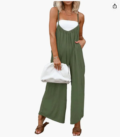 Laura - Women's Casual Sleeveless Jumpsuits Adjustable Spaghetti Straps