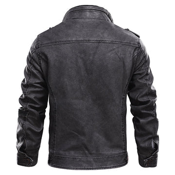 Modern casual men's jacket with a high collar, ideal for mid-season