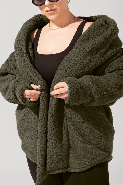 Cocoon Coat for Women - Elegant in Cool Grey