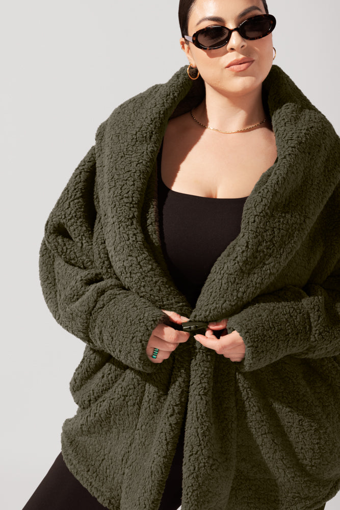 Cocoon Coat for Women - Elegant in Cool Grey