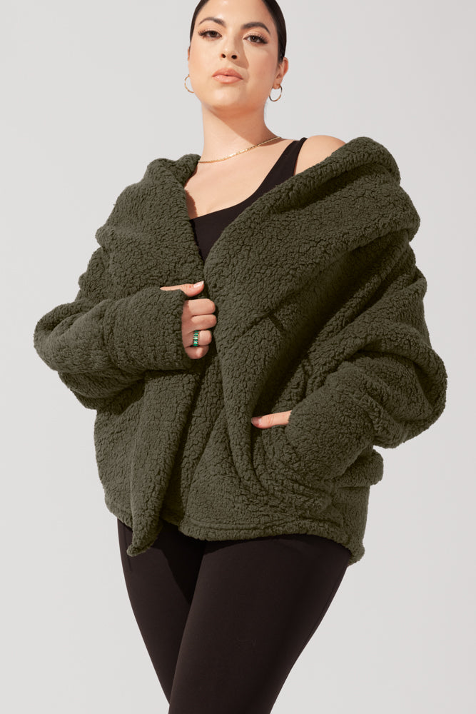 Cocoon Coat for Women - Elegant in Cool Grey