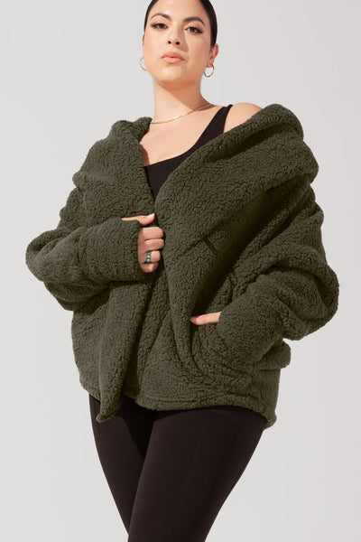 Cocoon Coat for Women - Elegant in Cool Grey