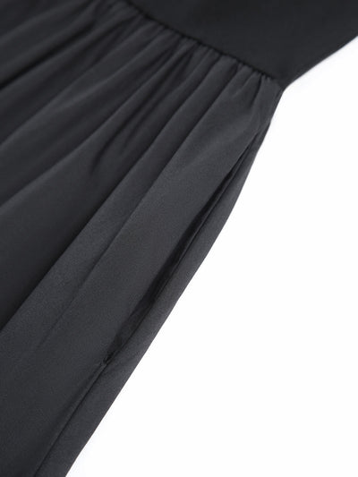 Long sleeveless dress with round neck for relaxed style