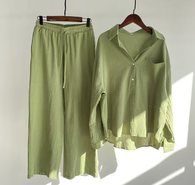 Elegant Summer Set for Women: Shirt and Pants
