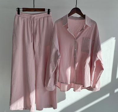 Elegant Summer Set for Women: Shirt and Pants