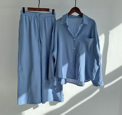 Elegant Summer Set for Women: Shirt and Pants