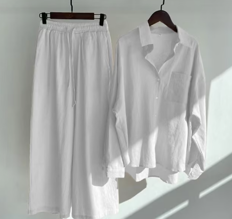 Elegant Summer Set for Women: Shirt and Pants