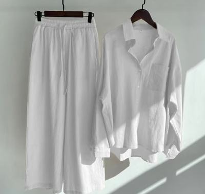 Elegant Summer Set for Women: Shirt and Pants