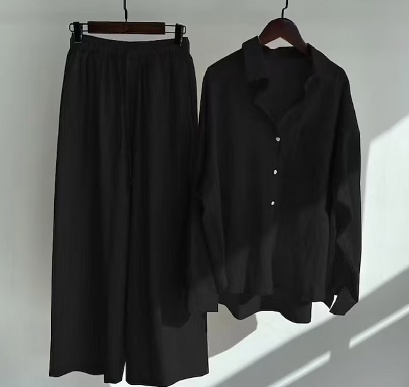 Elegant Summer Set for Women: Shirt and Pants