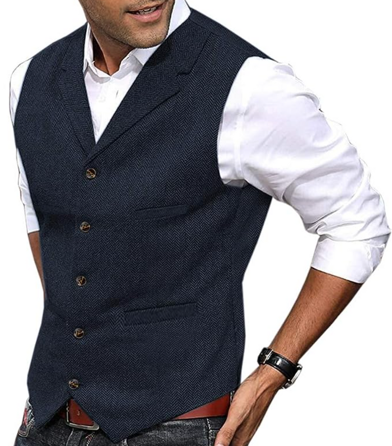Classic and elegant men's vest with button closure