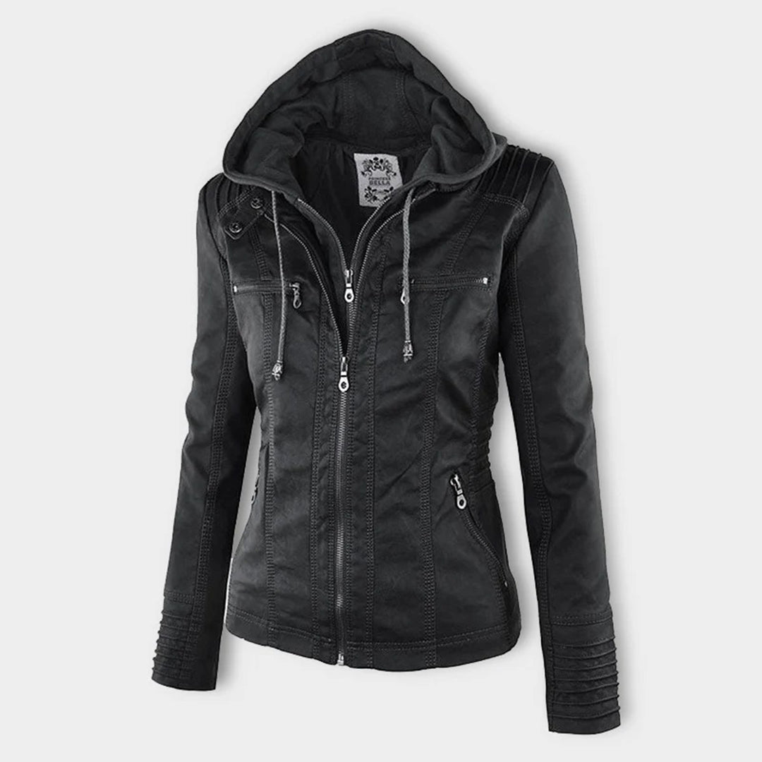 Women's elegant casual jacket with hood