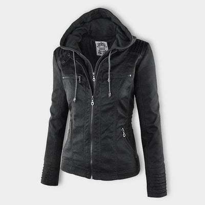 Women's elegant casual jacket with hood