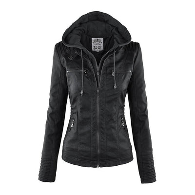 Women's elegant casual jacket with hood