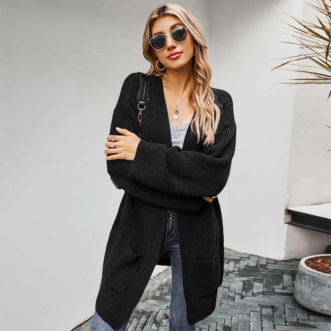 Elegant women's cardigan with cutout details