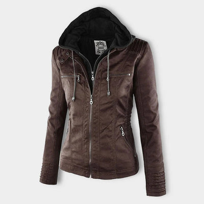 Women's elegant casual jacket with hood
