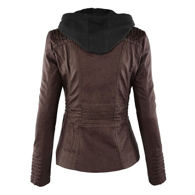 Women's elegant casual jacket with hood