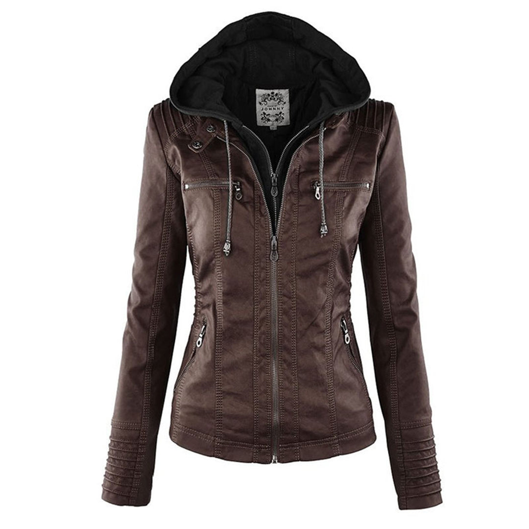 Women's elegant casual jacket with hood