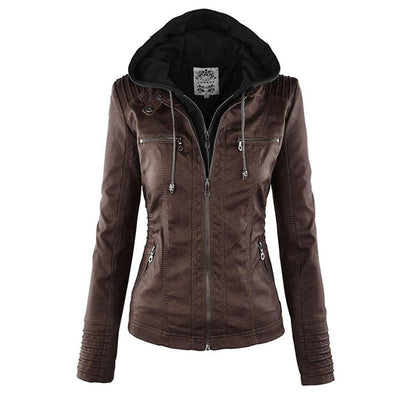 Women's elegant casual jacket with hood