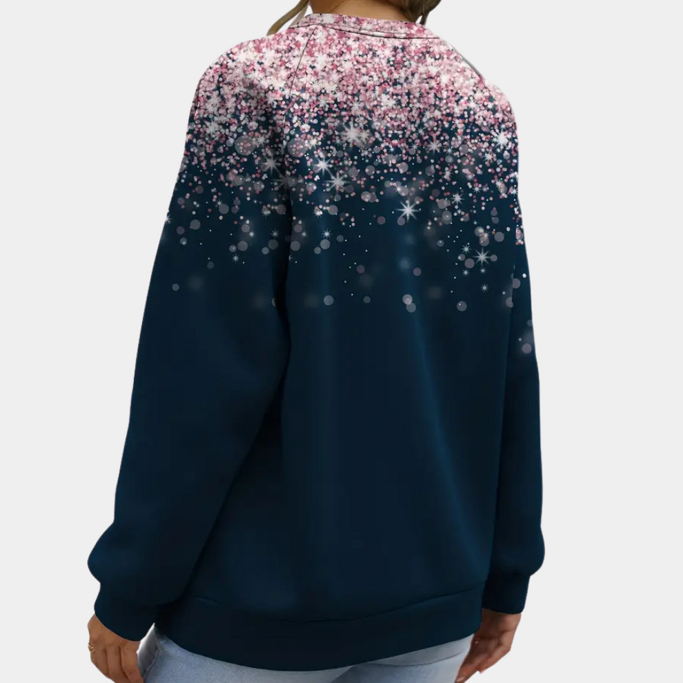 Women's shiny finish sweater ideal for a modern look