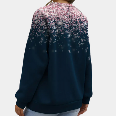 Women's shiny finish sweater ideal for a modern look
