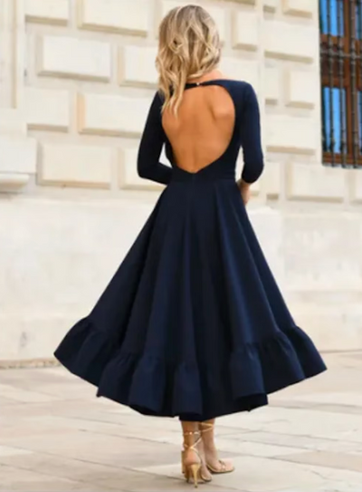 Sophisticated Parisian-style dress with elegant cut