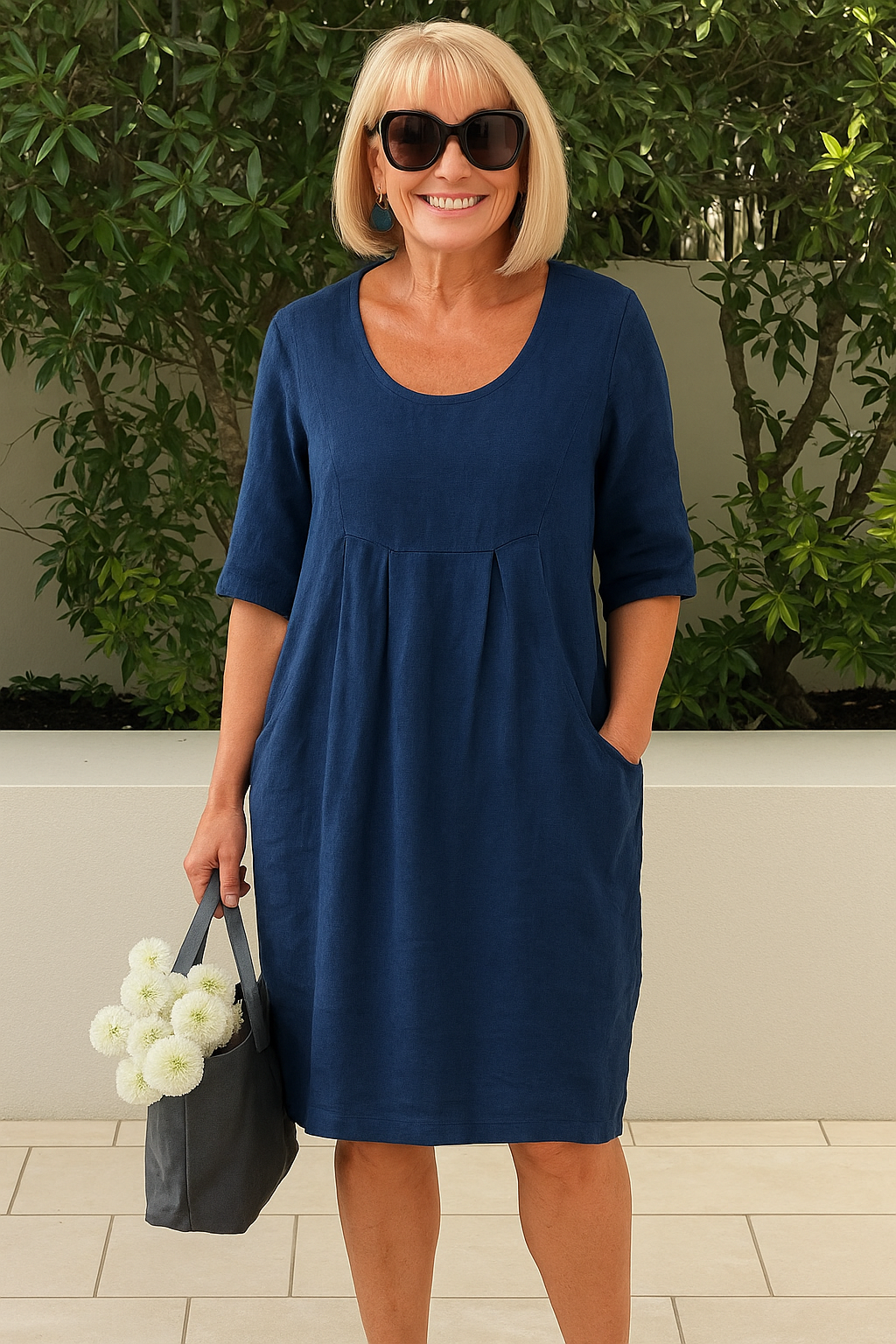 Elegant and casual midi dress for summer days