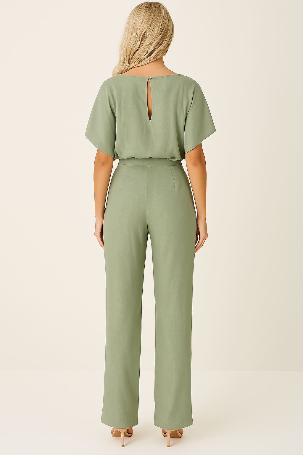 Elegant women's jumpsuit with belt and classic design for any occasion