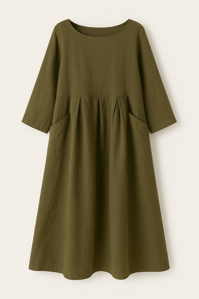 Elegant long dress in a minimalist style with maximum natural comfort
