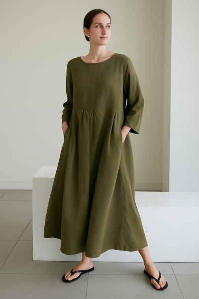 Elegant long dress in a minimalist style with maximum natural comfort