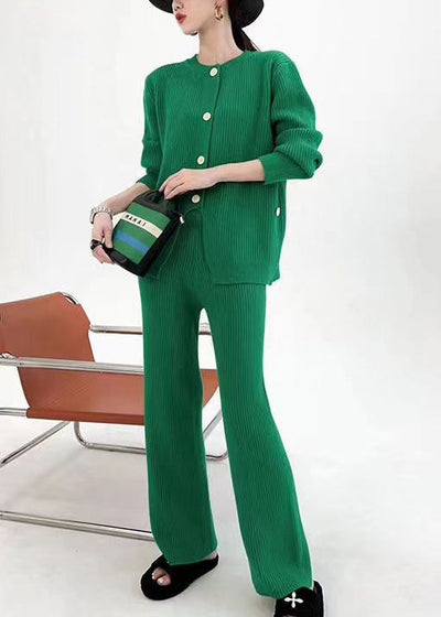 Khaki Button-Down Two-Piece Set with Asymmetrical Design for Fall – Modern Patchwork Style