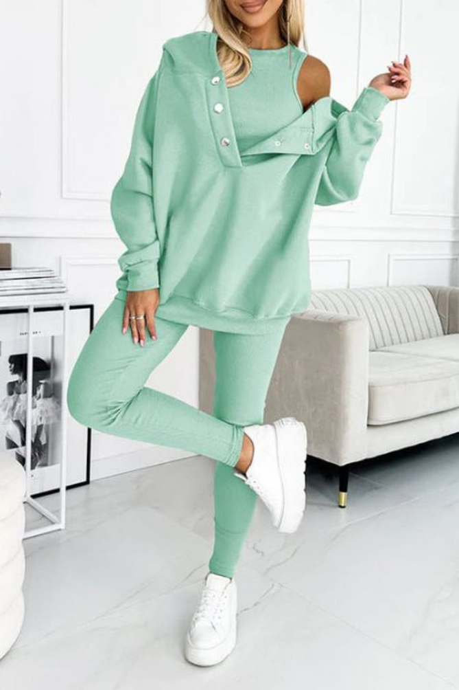 Elegant and Comfortable Women's 3-Piece Sweatshirt Set