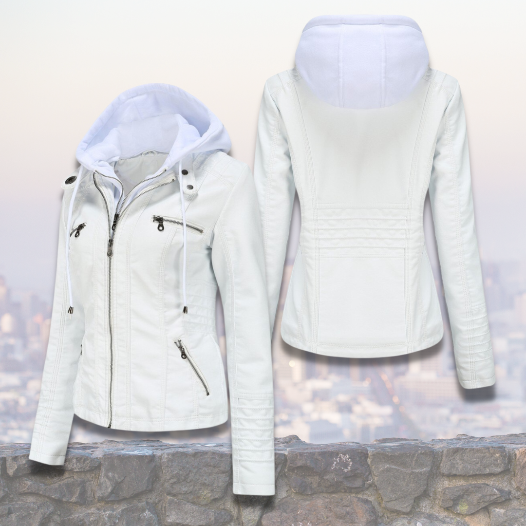 Women's hooded jacket with modern design