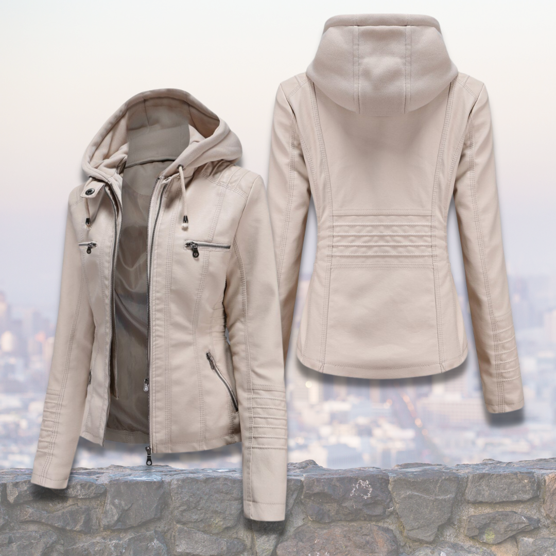 Women's hooded jacket with modern design