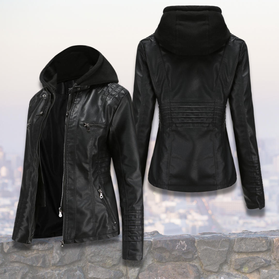 Women's hooded jacket with modern design