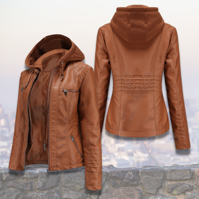 Women's hooded jacket with modern design