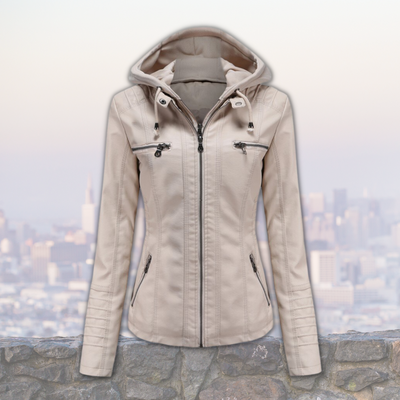 Women's hooded jacket with modern design