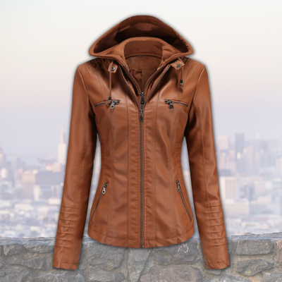 Women's hooded jacket with modern design
