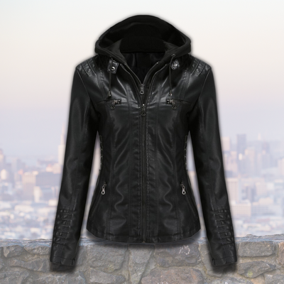 Women's hooded jacket with modern design