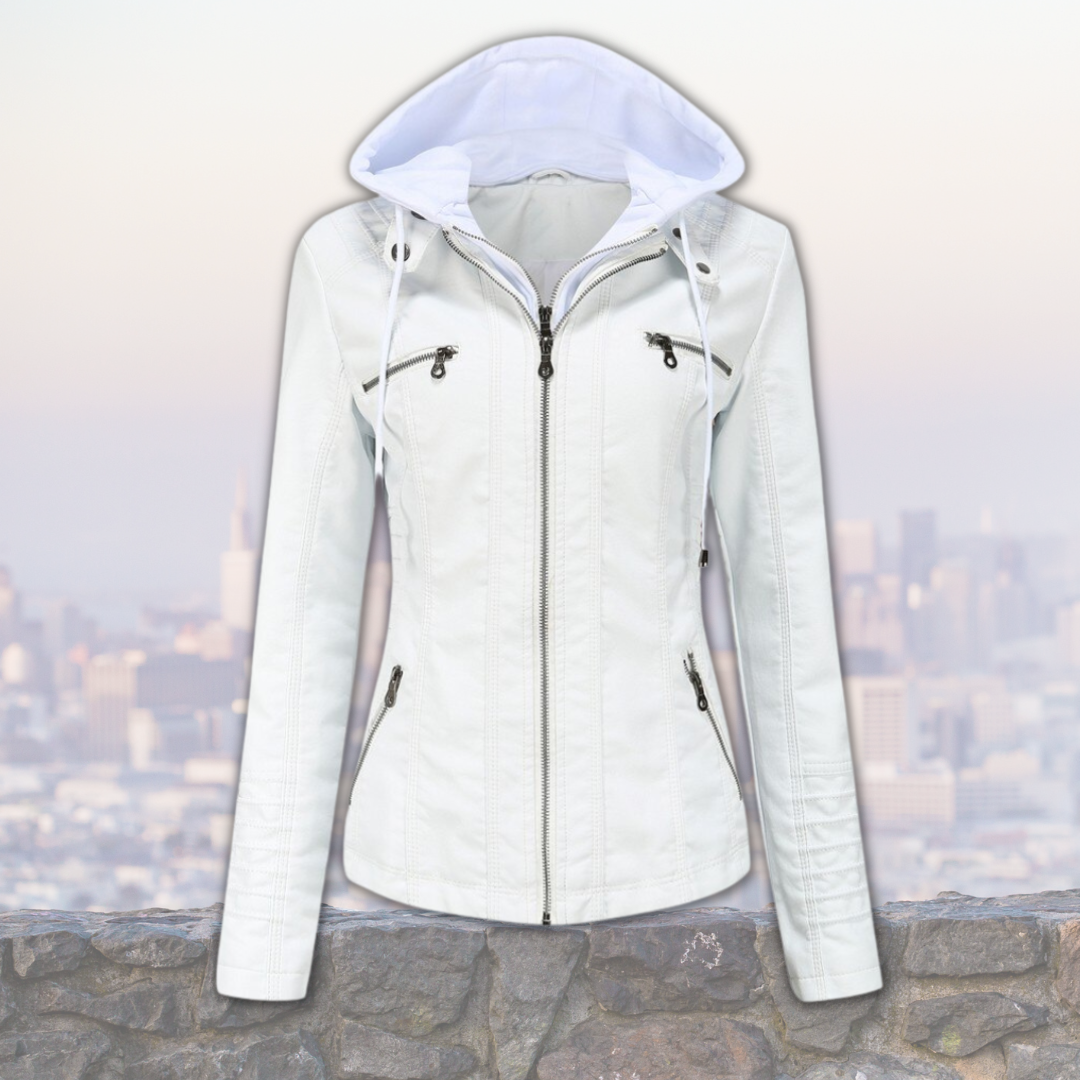 Women's hooded jacket with modern design