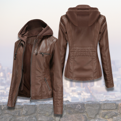 Women's hooded jacket with modern design