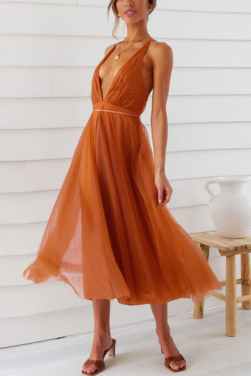 Judith - Strapless floral backless midi dress