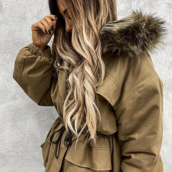 Modern Women's Coat with Unique Hooded Design